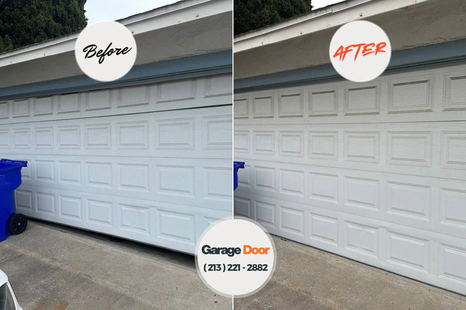 Before and after: garage door repair Centre Grove, NJ